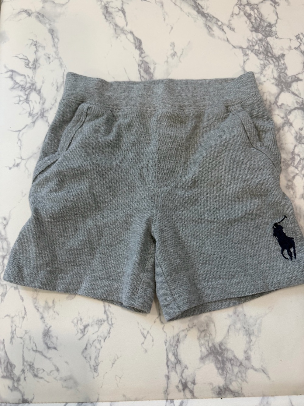 Ralph Lauren Gray Sweat Shorts with Polo Logo